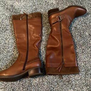 Comfortiva Corozal Tall Boots Brown Riding Boots Wide Width Leather